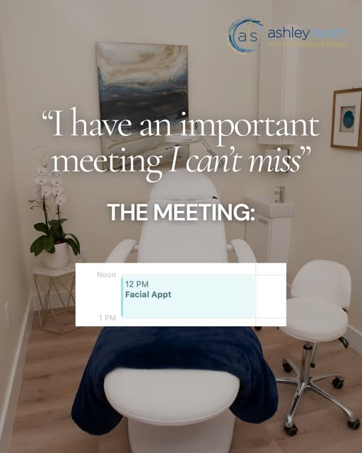 Some meetings you can reschedule. This one, we protect. 🤍

A facial appointment is more than a trea