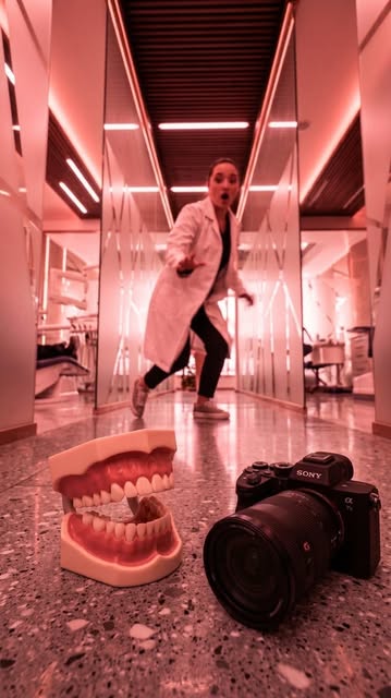 POV: You were just trying to film a quick clinic transition, but gravity had other plans. 🦷📸
Nothi