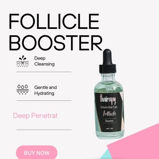 Looking to boost your hair growth? Try our follicle booster for fuller, healthier locks! #HairGrowth