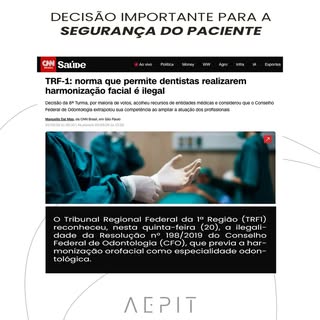 O TRF1 declarou ilegal a Resolução CFO nº 198/2019, que reconhecia a Harmonização Orofacial como esp