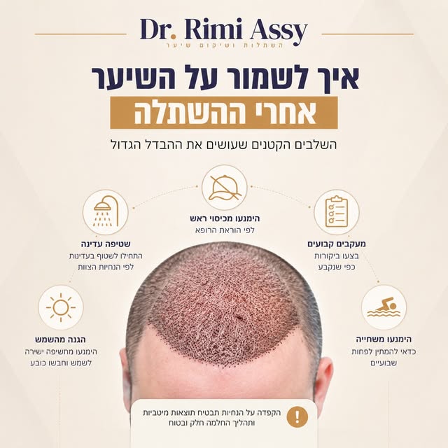 השתלת שיער היא לא רק הפרוצדורה עצמה - אלא תהליך שלם שדורש סבלנות, דיוק וליווי נכון גם אחריה.

דווקא 