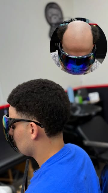 Had to put my client here back in the game! He wanted that curly hair unit and we delivered! 

HUGE 