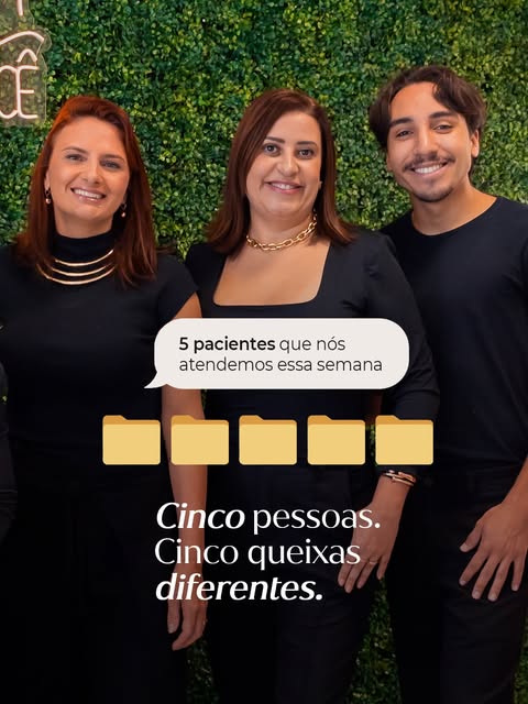 5 pacientes que nós atendemos essa semana.

Cinco pessoas, cinco queixas diferentes, mas todos eles 
