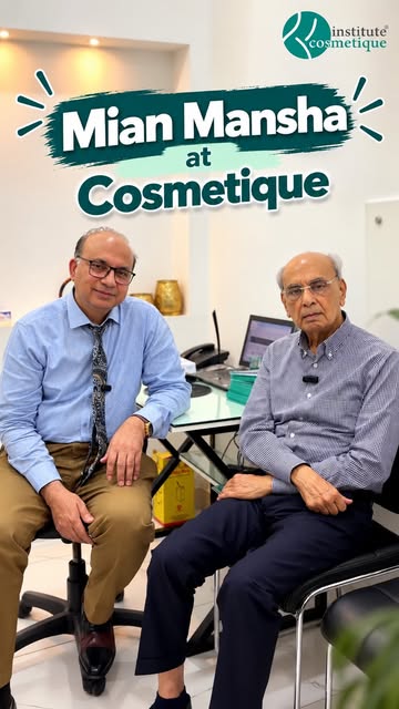 Mian Mansha in conversation with Dr Azim Jahangir at Institute Cosmetique talking about his highly o
