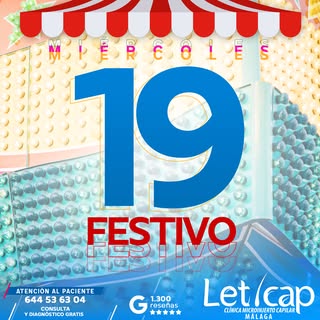 🎉 Hoy sí, ¡nos vamos de Feria! 

Con motivo de la Feria de Málaga, hoy miércoles día 19, nuestra cl