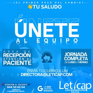 ¡Tu sonrisa puede ser el inicio de un gran cambio! 

Seguimos creciendo y buscamos a una persona par