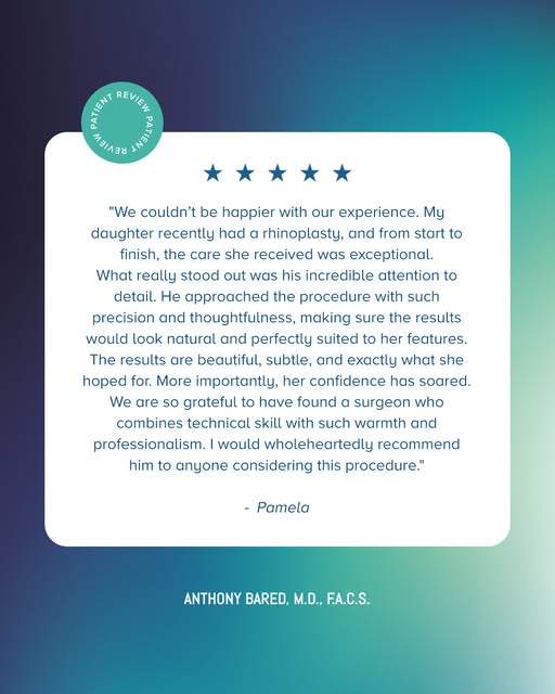 Read Pamela's experience after a procedure with Dr. Bared.

📲Call the office at 305-680-3049 to lea