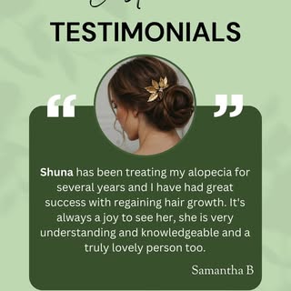 Some kind words from our female hair loss treatment patients at the clinic. 

If you are suffering f