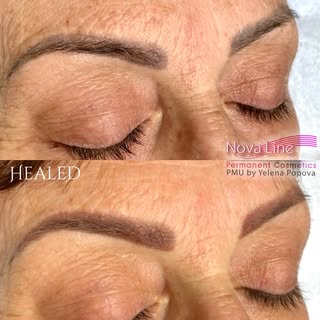 HEALED RESULTS ✨
Correction of an old eyebrow tattoo that had faded into a blue-grey shade over the 