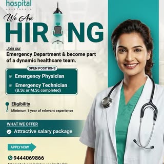🚨 We’re Hiring! 🚨

Join our Emergency Department and take the next step in your healthcare career.
