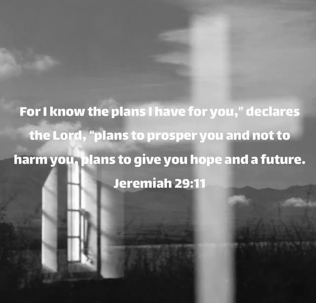 🙏💙 Scripture Sunday

“For I know the plans I have for you," declares the Lord, "plans to prosper y