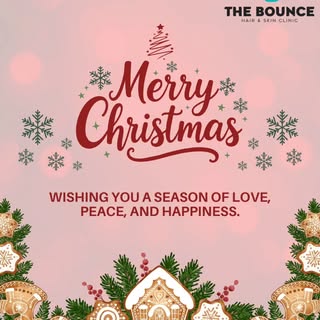 "🎄✨ Merry Christmas from The Bounce Hair & Skin Clinic! 
Embrace the season of glow and renewal, an