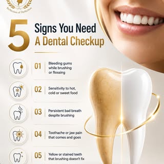 5 signs your smile may be asking for a dental checkup! 🦷

Bleeding gums, sensitivity, persistent ba
