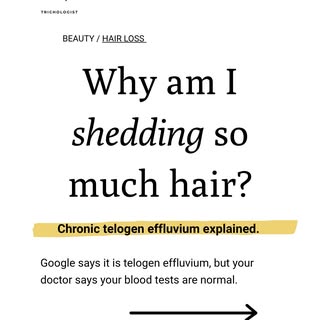 Chronic telogen effluvium describes persistent shedding caused by more hairs leaving the growth phas