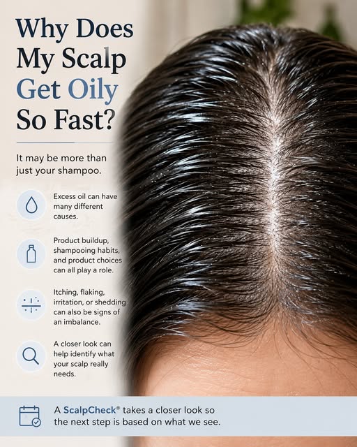 Excess oil can happen for a number of reasons, and it does not always mean your scalp is “dirty.”

O