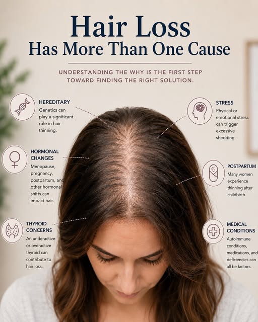 Hair loss does not have just one cause.

For some women, thinning may be connected to hormonal chang