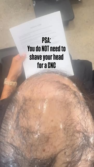 Whoever told you a CNC requires shaving your head… we need to talk ASAP ‼️

This client came to us a