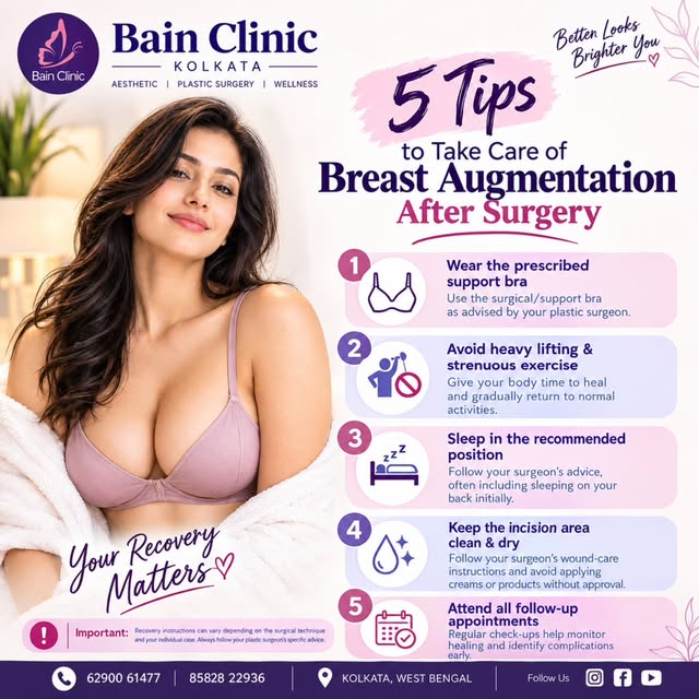 5 Tips for Breast Augmentation After Surgery ✨

Your recovery is just as important as your surgery. 