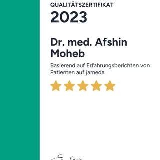 🏆 Qualität, die Vertrauen schafft.

Wir freuen uns sehr über die jameda Qualitätszertifikate 2023 &