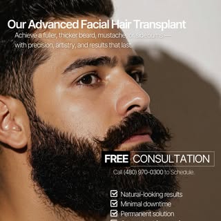 Our Facial Hair Transplants are designed to look natural, blend seamlessly, and are fully customized
