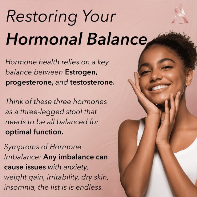 Your hormones play a bigger role in how you feel than you may realize. ⚖️✨

Estrogen, progesterone, 