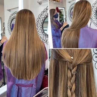 She’s giving Rapunzel with these long beautiful locks! What can we make happen for you? Text or call