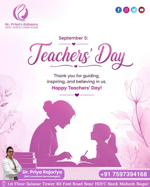 📚✨ Happy Teachers’ Day! ✨📚

A teacher doesn’t just teach lessons — they inspire us to dream, guide