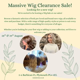 🎉 Roots to Rise Wig Clearance Sale! 🎉

Join us on 28th & 29th August for our Wig Clearance Sale, w