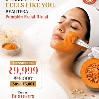 ✨ Your glow deserves a ritual. 🎃🤍

Meet the Beautera Pumpkin Facial Ritual — a refreshing facial e