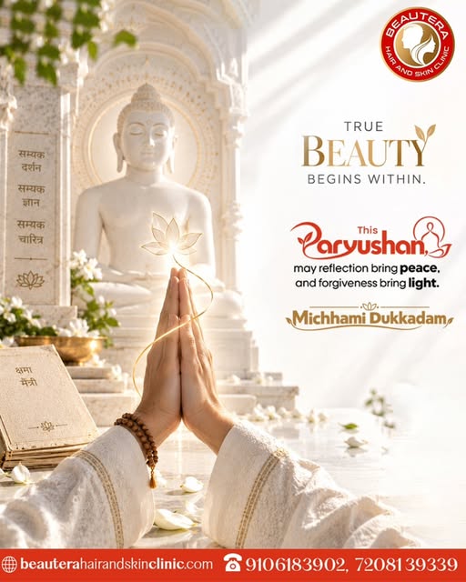 True beauty begins within. 🤍

Paryushan is a beautiful reminder to pause, reflect, forgive and begi
