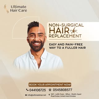 Looking for a pain-free way to regain hair? 
Our non-surgical hair replacement is the ultimate solut