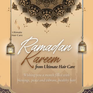 Ramadan Kareem! 🌙✨ Ultimate Hair Care wishes you a month of peace, blessings, and beautiful new beg