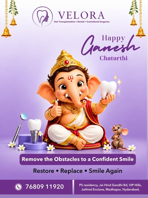 🙏✨ This Ganesh Chaturthi, remove the obstacles and welcome a beautiful new smile! ✨🙏

May Lord Gan