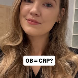 Czy CRP i OB to jest to samo? Oczywiście, że nie!❌
Zależy co jest Twoim celem diagnostycznym🩸

Z ro