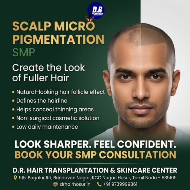 ✨ SCALP MICROPIGMENTATION (SMP) ✨
CREATE THE LOOK OF FULLER HAIR.

Experiencing thinning, a receding