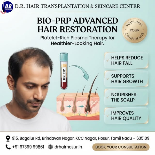 ✨ BIO-PRP — ADVANCED HAIR RESTORATION ✨
YOUR HAIR. YOUR CONFIDENCE.

Experiencing hair fall, thinnin
