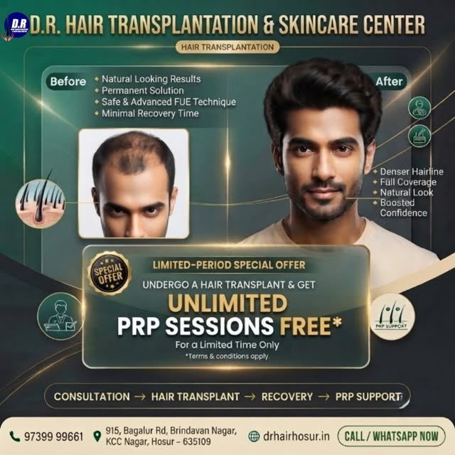 🔥 LIMITED-PERIOD SPECIAL OFFER! 🔥

✨ HAIR TRANSPLANTATION + PRP SUPPORT ✨

Ready to take the next 