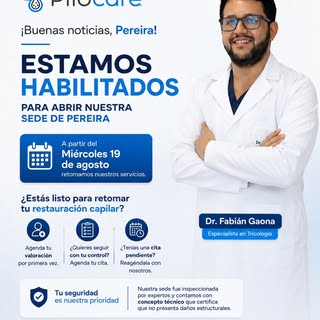 💙 ¡Buenas noticias, Pereira!

Después de realizar las inspecciones correspondientes y contar con un
