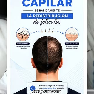 💇‍♂️ Un implante capilar no crea pelo nuevo: redistribuye tus propios folículos.

La calidad y cant