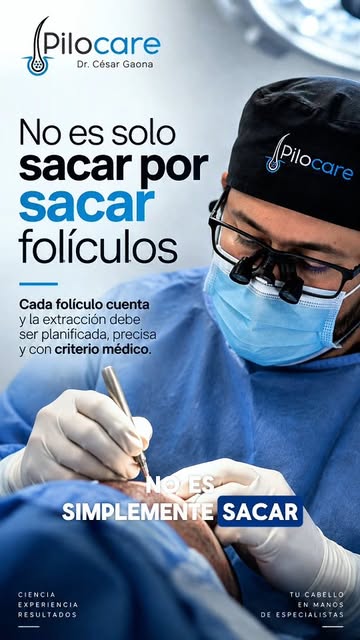 🚨💙 ¡Tu implante capilar no se lo confíes a cualquiera!

👨‍⚕️ No se trata solo de sacar folículos 