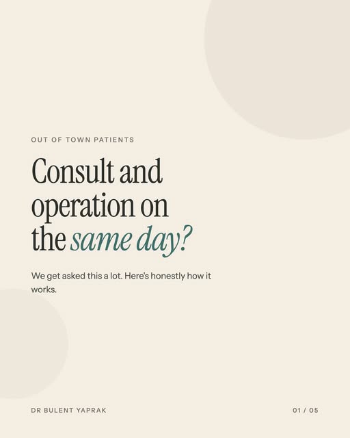 For our "out of town" patients - can you have surgery the same day as your consult?

Often, yes. We 