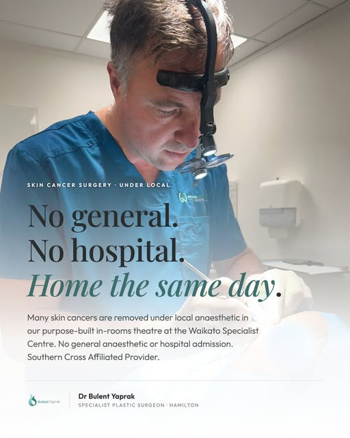 Many skin cancers don't require a general anaesthetic or a hospital admission. In our purpose-built 
