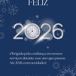 Desejo a você e sua família um 2026 com muita tranquilidade, equilíbrio, fé e principalmente com mui