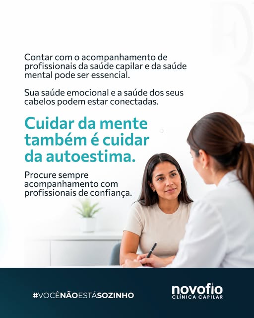 A saúde mental também faz parte do cuidado com a autoestima. 💛

Nem toda queda de cabelo tem a mesm