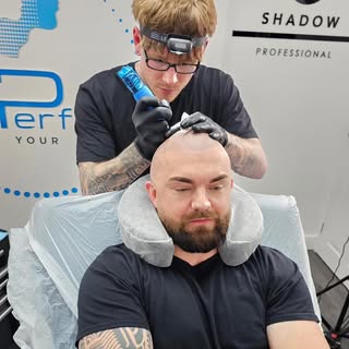 Recently had the opportunity to touch up one of the best scalp micropigmentation technicians in the 