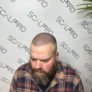 Just enough density to add dimension—typically, I prefer the hair to be fully shaved down, as that’s