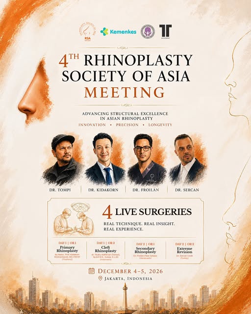 RSA is back — for the fourth time!

4th Rhinoplasty Society of Asia Meeting | 4–5 December 2026 | T-