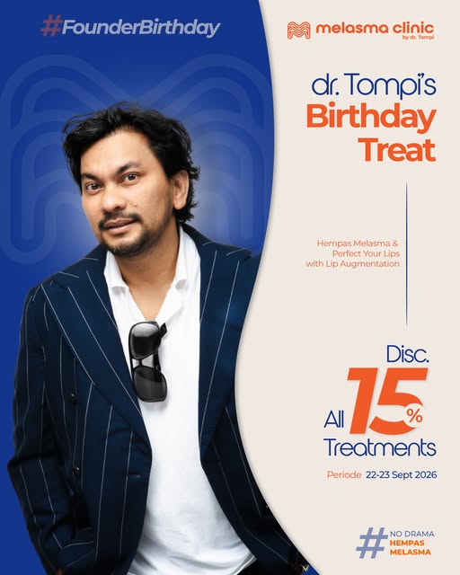 Celebrate dr. Tompi’s Birthday with a special treat! 🎉

Saatnya hempas melasma dan perfect your lip