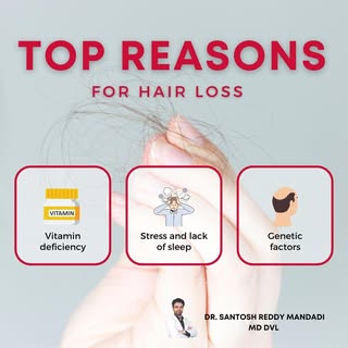 Top reason leading to hairfall : 

1. Vitamin deficiency: Vitamins and minerals are important for no