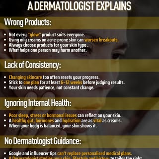 Still waiting for your skin to “start working”? 🤔
 Here’s why it may not be improving:
❌ Using the 